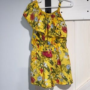 BCBGirls Yellow Floral Romper